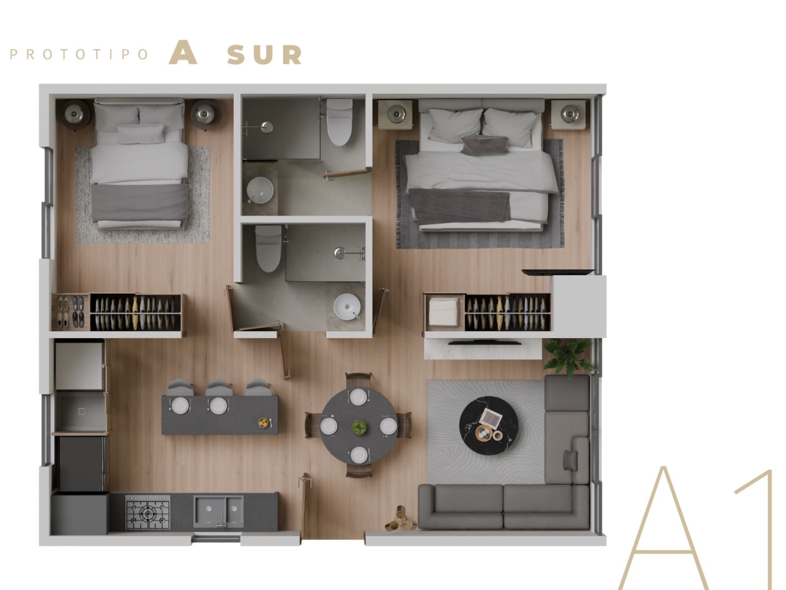 Departamento 204 - Modelo A1