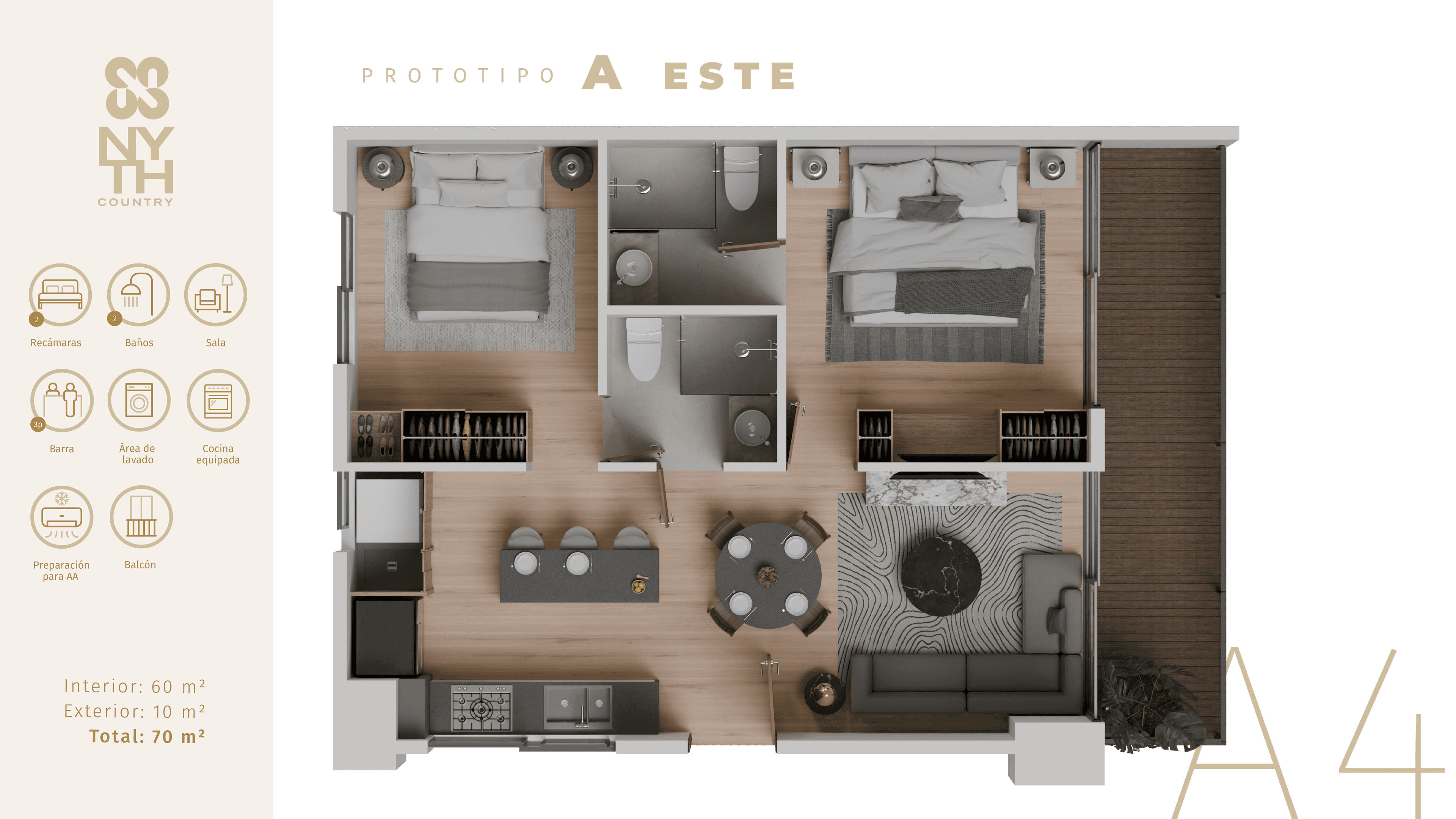 Departamento 107 - Modelo A4