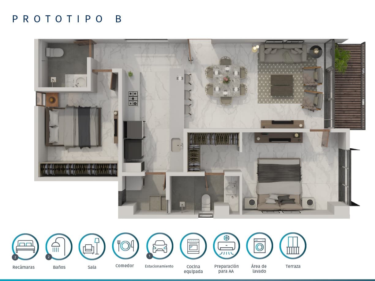 Departamento 102 - Modelo B