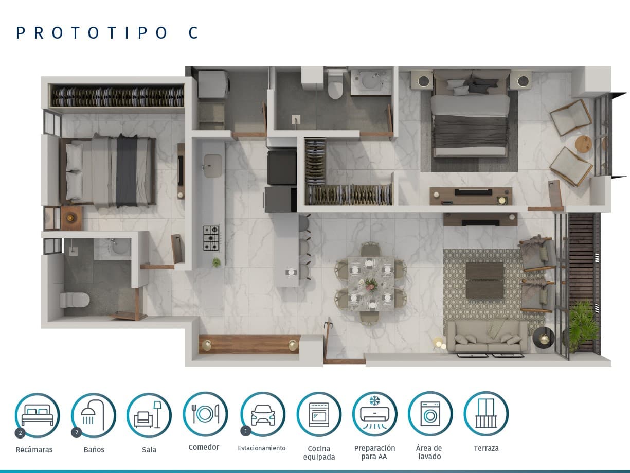 Departamento 203 - Modelo C